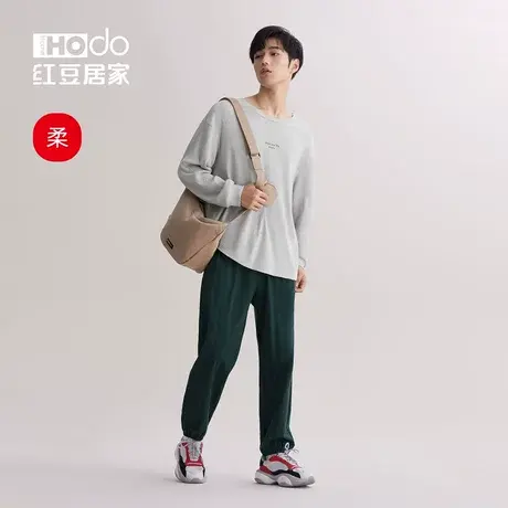 【柔柔棉】红豆居家服男士睡衣莫代尔长袖春秋可外穿套头运动套装商品大图
