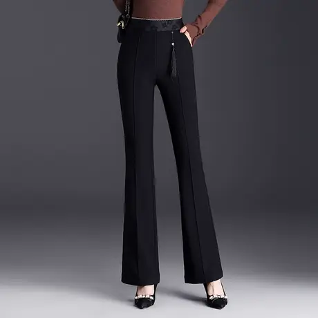 黑色微喇裤时尚气质西装裤高腰休闲裤女秋季2023新款韩版显瘦长裤商品大图