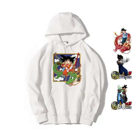 秀洛Dragon Ball七龙珠z究极超级赛亚人黑化孙悟空神龙连帽卫衣男商品大图