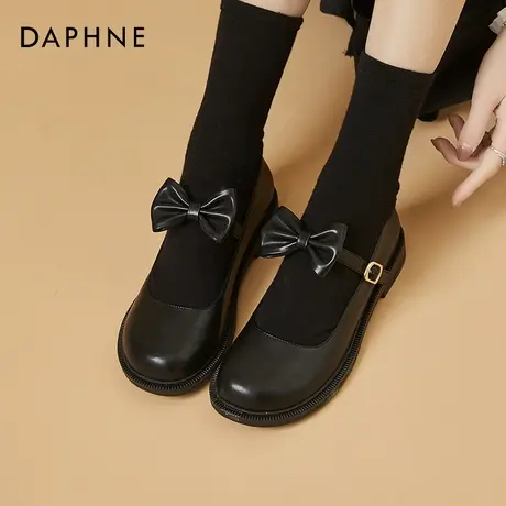 达芙妮法式玛丽珍鞋英伦小皮鞋日系女jk2022年新款浅口单鞋女低跟商品大图