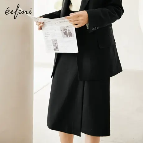 【💦商场同款】💧伊芙丽半身裙女2021秋冬季新款百搭中长裙1CA142321图片