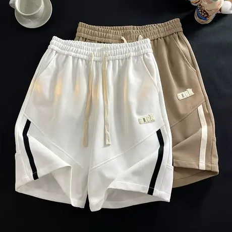 字母贴标休闲短裤男夏季潮牌宽松高级感运动中裤潮流百搭五分裤子商品大图