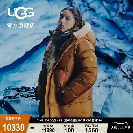 UGG冬季新款男士休闲舒适连帽拉链保暖羽绒夹克外套 1148910商品大图