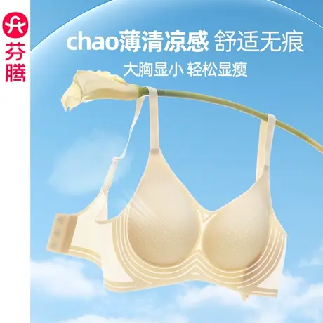 【2件装】芬腾内衣女显小防下垂收副乳文胸薄透气无痕无钢圈胸罩商品大图