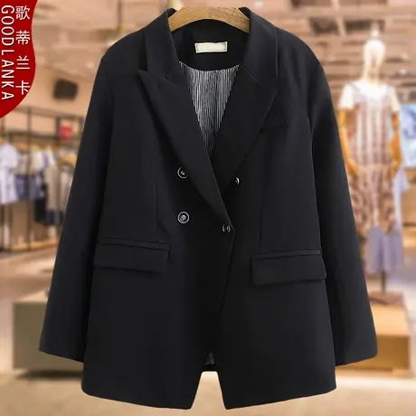 加肥加大码西装女宽松200斤春秋新款中年40岁胖妈妈休闲西服外套图片