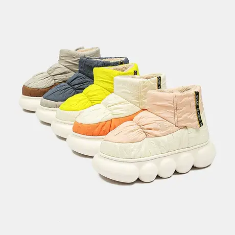 高帮棉拖鞋女保暖冬季踩屎感情侣室内居家用秋冬厚底包跟棉鞋外穿商品大图