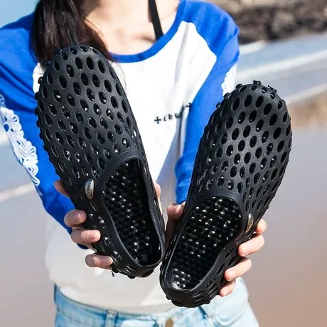 雨鞋女款2023新款夏季速干涉水鞋休闲外穿防滑运动溯溪鞋女洞洞鞋图片