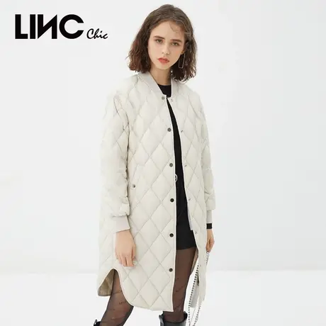 LINC金羽杰2023年冬新款反季断码轻薄羽绒服女中长款女款专柜清仓商品大图