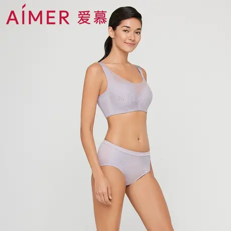 爱慕内裤女士性感蕾丝薄款纯棉底裆中腰平角裤AM237111图片