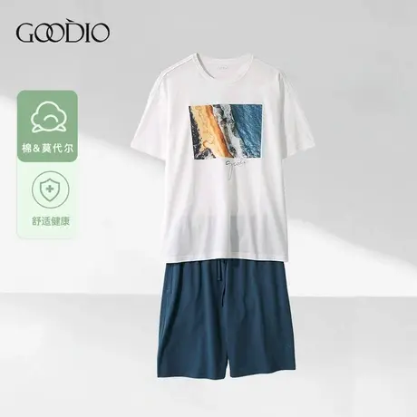 歌帝【直播专享】夏季睡衣家居服短裤短袖优可丝套装GDB0107图片