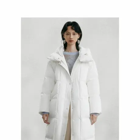 子苞米冬季新款中长款直筒休闲时尚女式羽绒服商品大图