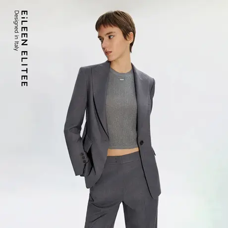 朗姿欧洲EiLEEN ELITEE2025年秋新款高级感通勤一粒扣西装外套女图片