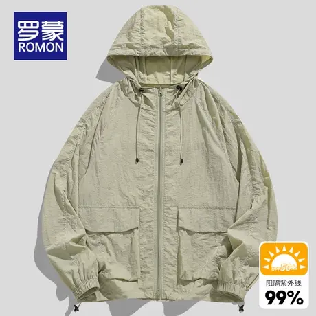 罗蒙防晒衣男款夏季2025新款防紫外线轻薄款皮肤衣防晒服男士外套商品大图