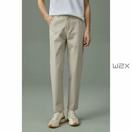 w2x春季明线设计直筒休闲裤男韩版潮流百搭帅气男裤子设计感长裤商品大图
