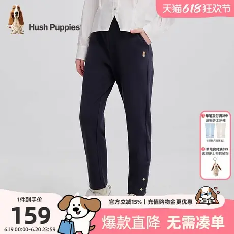 暇步士童装女童裤子2025春季新款大童休闲简约长裤儿童宽松运动裤商品大图
