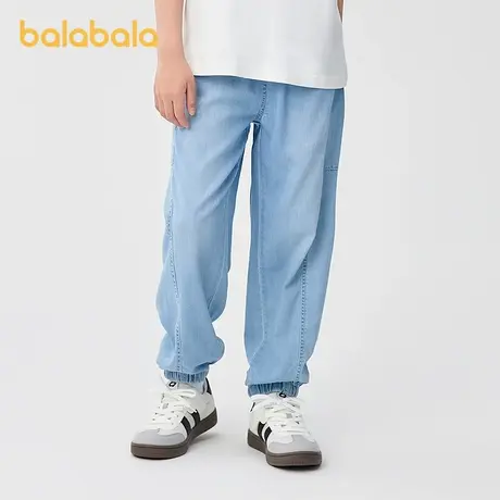 【商场同款】巴拉巴拉童装男童裤子儿童牛仔裤夏装凉爽抗菌束脚裤商品大图