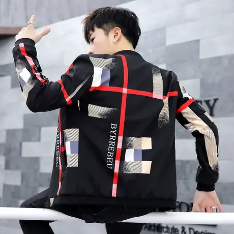 春秋季男士外套帅气上衣服褂子2023新款韩版潮流百搭夹克潮牌男装商品大图