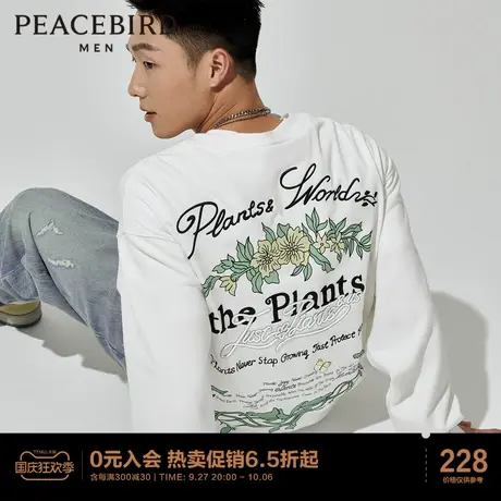 太平鸟男装 背后大印花卫衣商品大图