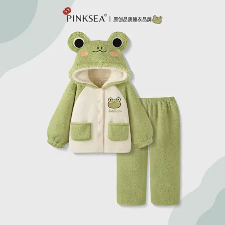 睡衣秋冬珊瑚绒女款加厚保暖可爱卡通套装2025新款可外穿家居服冬商品大图