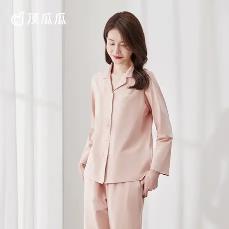 顶瓜瓜女士纯棉睡衣长袖2022年春夏新款家居服春秋套装女薄款商品大图
