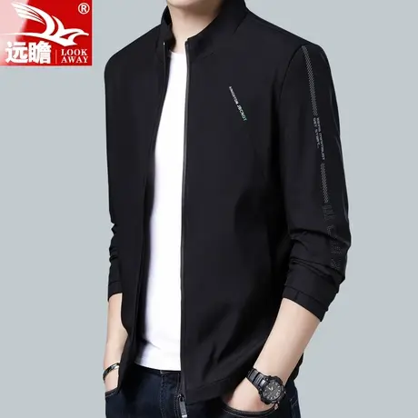 男士夹克男秋季2023新款立领春秋时尚百搭爆款男款潮流休闲外套男商品大图