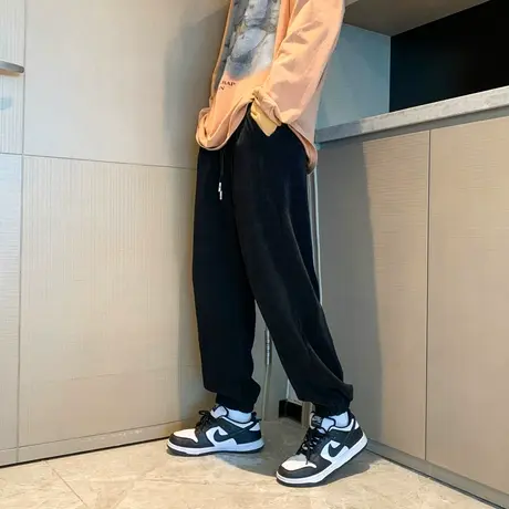 休闲裤男款夏季宽松春秋卫裤潮牌束脚裤子薄款加长运动裤男士长裤商品大图