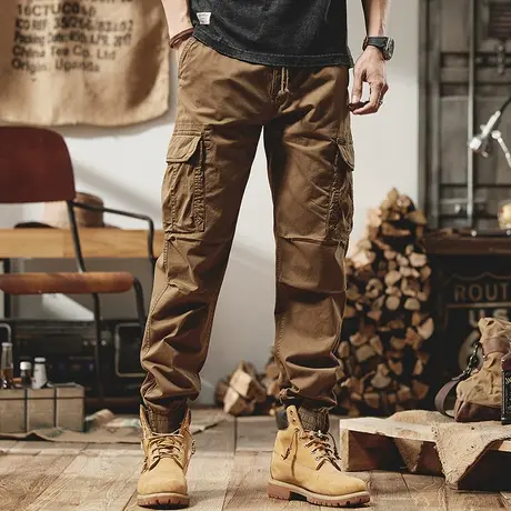 百搭大码男潮流复古裤子男款冬款多色可选工装裤男秋冬裤潮流男装图片