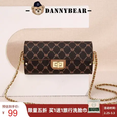 丹尼熊斜挎相机包水桶枕头包女pvc老花格子饺子包通勤休闲1826043商品大图