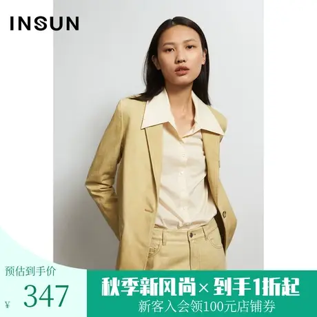 恩裳秋季商场同款都市通勤修身收腰气质商务小西装短外套商品大图