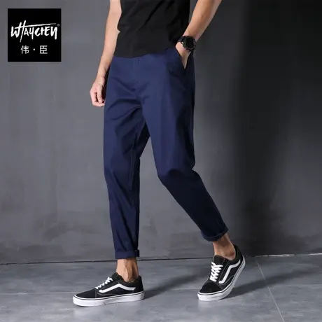 伟臣2023新品秋冬大码休闲裤男胖子加肥加大宽松直筒水洗肥佬长裤商品大图