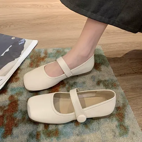 豆豆鞋女夏季2023年新款时尚轻便孕妇鞋法式配裙子晚风气质单鞋潮商品大图