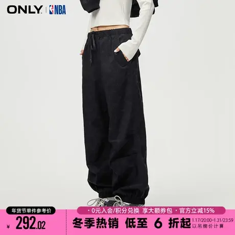 ONLY夏季美式复古休闲百搭大口袋工装做旧宽松阔腿裤休闲裤子女商品大图