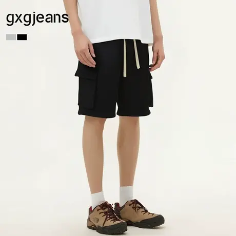 gxg.jeans男装 多色口袋设计直筒工装短裤男休闲宽松 25年夏新品商品大图