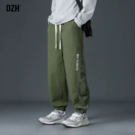 男士束脚裤男秋季潮牌宽松男裤2023新款运动裤休闲工装长裤子男款商品大图