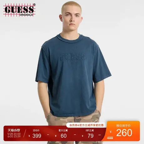 GUESSOriginals25年新款春季男士纯色百搭短袖T恤-M5GI63K8FQ4商品大图