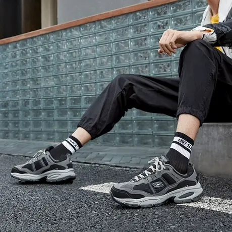 Skechers斯凯奇旗舰店男鞋春夏季休闲老爹鞋厚底户外鞋运动跑步鞋商品大图