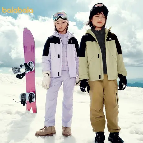 巴拉巴拉儿童羽绒服男童2025新款早春女童三合一防寒防水防风外套图片