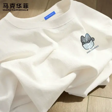 马克华菲重磅短袖t恤男2025新款夏季纯棉美式潮流宽松百搭衣服薄X商品大图