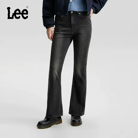 【张凌赫代言】Lee商场同款25秋冬新品426修身微喇黑灰色女牛仔裤商品大图