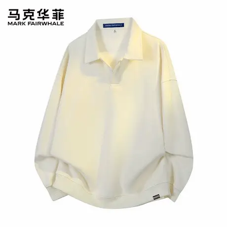 马克华菲美式长袖翻领卫衣男士秋季2025新款潮流宽松休闲风上衣服商品大图