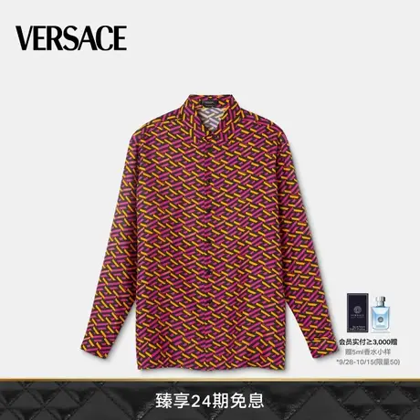 【限时优惠】VERSACE/范思哲 男士La Greca真丝衬衫图片