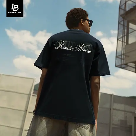 LiLbetter纯棉短袖t恤男新款体恤潮流夏季美式复古衣服刺绣半袖LB商品大图
