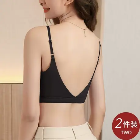 大U美背内衣女夏防走光抹胸文胸一体式吊带背心新款2021网红爆款商品大图