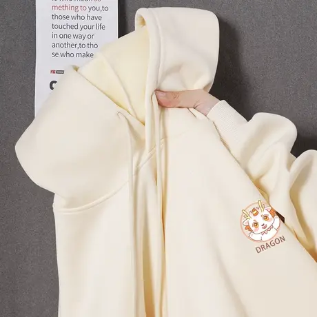 卫衣女秋冬款2023新款爆款女士秋冬慵懒风加绒加厚冬季连帽外套冬图片