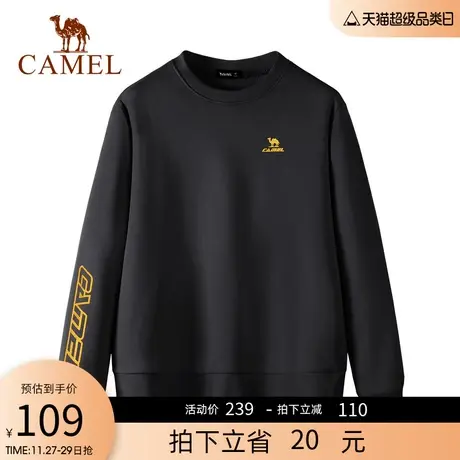 骆驼2023春秋新款女装卫衣宽松嘻哈潮圆领套头长袖上衣女正品专柜商品大图