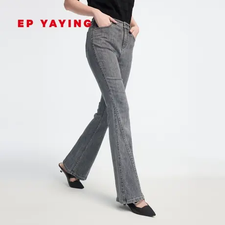 EP YAYING雅莹女装 醋酸牛仔美腿微喇裤 2023新款J610B图片