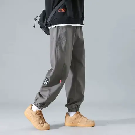 束脚工装裤男款2024新款宽松休闲裤子潮大码春秋季长裤男生运动裤图片