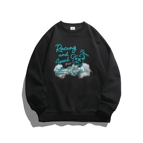 男士潮流百搭情侣装圆领卫衣秋季潮牌印花长袖上衣春秋款男装T恤图片