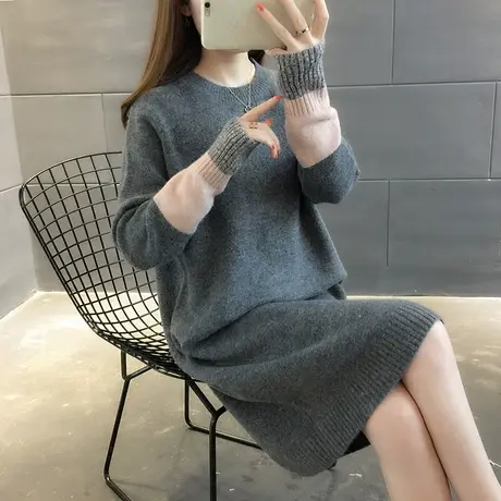 毛衣女装2023新款秋冬季秋款秋装女士宽松毛衣裙外穿打底衫中长款图片