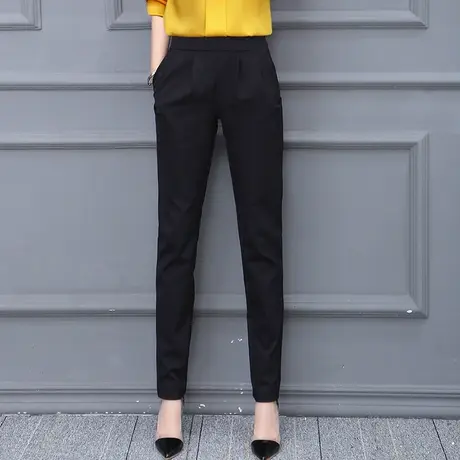 小脚哈伦裤女通勤职业西裤薄款长裤宽松休闲气质九分香蕉裤春秋季图片